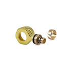 Резьбовое соединение SR Rubinetterie для многослойной трубы 16х3/4"Е Золото