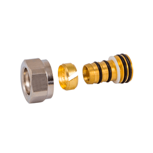 Резьбовое соединение Schlosser для пластиковых труб хром GW 22x1.5 x 16x2