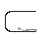 Полотенцесушитель электрический Primoclima Astra П E Black 32*50