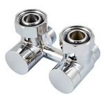 Узел подключения Schlosser 50 мм, угловой 3/4 x М22x1,5, Хром