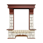 Каменный портал Dimplex Pierre Luxe 1060х920х367 - Темный дуб/Белый