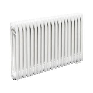 Трубчатый радиатор ТЕПЛОФОРТ ТР3057 ТВ, 20 секций, нижнее подключение ½”, белый глянец