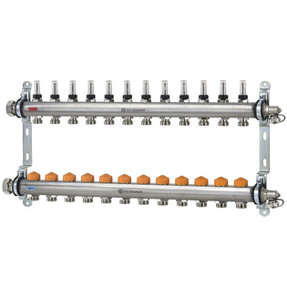 Коллектор распределительный Heimeier Dynacon Eclipse с регуляторами расхода, 12 контуров