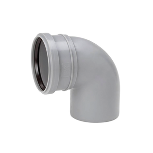 Отвод UPONOR канализационный однораструбный Д.110мм 88,5гр, серый '10И