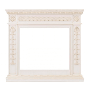 Деревянный портал Dimplex Milan 980х1080х285 - Слоновая кость с патиной