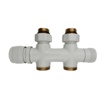 Узел нижнего подключения Primoclima Armature термостатический "Lunar" прямой 1/2"х3/4"Е, Белый