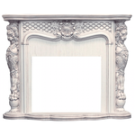 Деревянный портал Dimplex Castle 1140x1425x510 - Слоновая кость с темной патиной