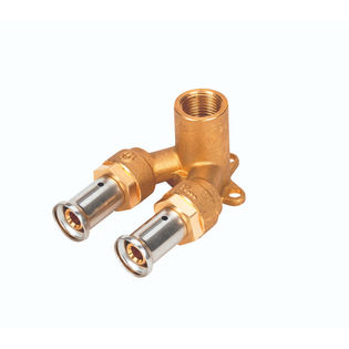 Водорозетка проходная укороченная ВР, латунь пресс, 16x1/2"x16 (40 мм), HENCO