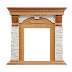 Каменный портал Dimplex Dublin 975х1020х352 - Дуб/Сланец белый