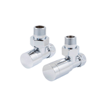 Комплект клапанов Schlosser с ручной регулировкой Форма угловая, Элегант Хром GZ 1/2 x GW 1/2