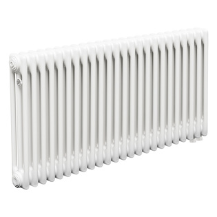 Трубчатый радиатор ТЕПЛОФОРТ ТР3057 ТВ, 24 секции, нижнее подключение ½”, белый глянец
