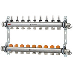 Коллектор распределительный Heimeier Dynacon Eclipse с регуляторами расхода, 9 контуров