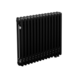 Трубчатый радиатор ТЕПЛОФОРТ ТР3057 ТВ, 14 секций, нижнее подключение ½”, черный мат