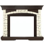 Каменный портал Dimplex Glasgow 1100х1380х370 - Темный дуб/Белый