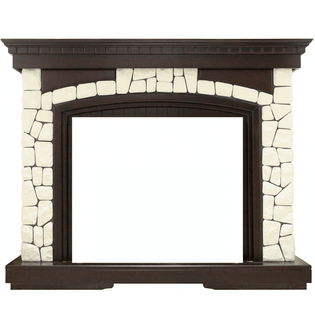Каменный портал Dimplex Glasgow 1100х1380х370 - Темный дуб/Белый
