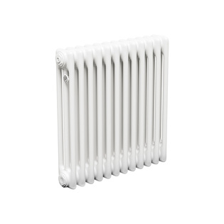 Трубчатый радиатор ТЕПЛОФОРТ ТР3057, 12 секций, боковое подключение 3/4”, белый глянец