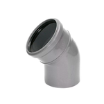 Отвод UPONOR канализационный однораструбный Д.110мм 45гр, серый '18И