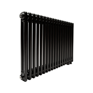 Трубчатый радиатор ТЕПЛОФОРТ ТР2057 ТВ, 18 секций, нижнее подключение ½”, черный мат