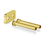 Комплект трубок SR Rubinetterie 15х1,0 с наружной резьбой 1/2х15 и отражателем 50мм, цвет золото