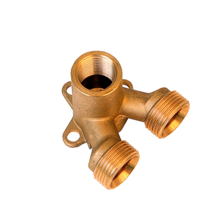 Сдвоенная водорозетка, 2 евроконуса, 3/4"x1/2"x3/4", HENCO