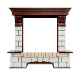 Каменный портал Dimplex Pierre Luxe 1040х1120х340 - Темный дуб/Белый