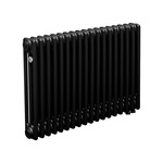 Трубчатый радиатор ТЕПЛОФОРТ ТР3057 ТВ, 18 секций, нижнее подключение ½”, черный мат