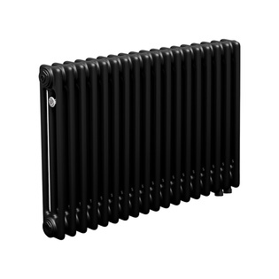 Трубчатый радиатор ТЕПЛОФОРТ ТР3057 ТВ, 18 секций, нижнее подключение ½”, черный мат