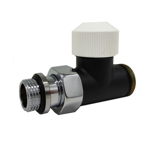 Прямой клапан SR Rubinetterie Tondera термостатический 1/2"х3/4" Е, цвет черный