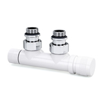 Узел нижнего подключения SR Rubinetterie угловой 1/2"х3/4"Е Белый (правый)