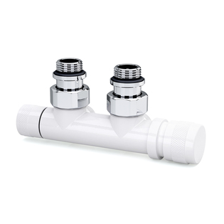 Узел нижнего подключения SR Rubinetterie угловой 1/2"х3/4"Е Белый (правый)