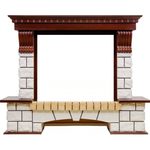 Каменный портал Dimplex Pierre Luxe 1045х1320х400 - Темный дуб/Белый