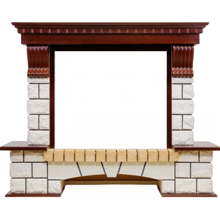 Каменный портал Dimplex Pierre Luxe 1045х1320х400 - Темный дуб/Белый