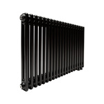 Трубчатый радиатор ТЕПЛОФОРТ ТР2057 ТВ, 20 секций, нижнее подключение ½”, черный мат