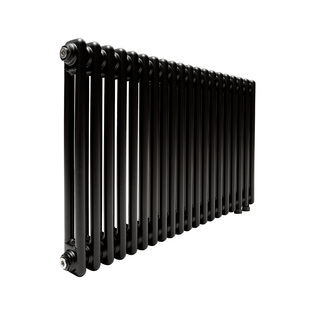 Трубчатый радиатор ТЕПЛОФОРТ ТР2057 ТВ, 20 секций, нижнее подключение ½”, черный мат