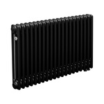 Трубчатый радиатор ТЕПЛОФОРТ ТР3057 ТВ, 20 секций, нижнее подключение ½”, черный мат