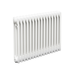 Трубчатый радиатор ТЕПЛОФОРТ ТР3057, 16 секций, боковое подключение 3/4”, белый глянец