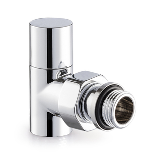 Вентиль SR Rubinetterie угловой серия "Tondera Light", ручной 1/2", цвет хром