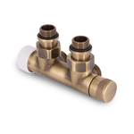 Узел нижнего подключения термостатический SR Rubinetterie угловой 1/2"х3/4"Е Бронза (левый)