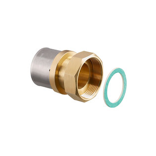 Пресс-соединение Oventrop "Cofit P" 16 x 2,0мм x G 3/4 НГ бронза/нержавеющая сталь, без покрытия