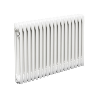 Трубчатый радиатор ТЕПЛОФОРТ ТР3057, 18 секций, боковое подключение 3/4”, белый глянец