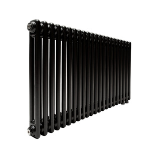 Трубчатый радиатор ТЕПЛОФОРТ ТР2057 ТВ, 22 секции, нижнее подключение ½”, черный мат