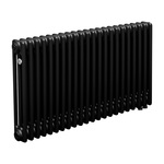 Трубчатый радиатор ТЕПЛОФОРТ ТР3057 ТВ, 22 секции, нижнее подключение ½”, черный мат