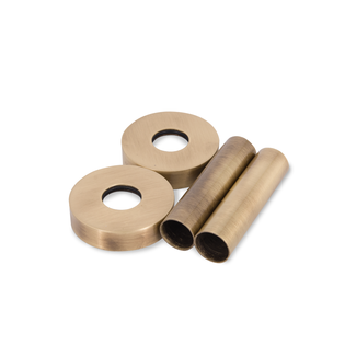 Маскировочный комплект SR Rubinetterie для труб с круглыми отражателями, L70xØ10-12-14-15-16, бронза