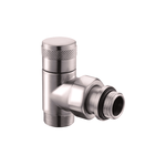 Угловой запорный вентиль SR Rubinetterie Tondera 1/2"х3/4" E, цвет матовый никель