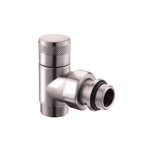 Угловой запорный вентиль SR Rubinetterie Tondera 1/2"х3/4" E, цвет матовый никель