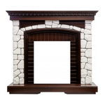 Каменный портал Dimplex Glasgow 1110х1160х400 - Темный дуб/Белый