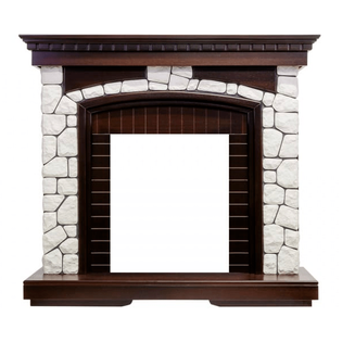 Каменный портал Dimplex Glasgow 1110х1160х400 - Темный дуб/Белый