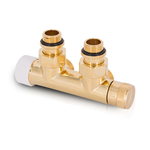 Узел нижнего подключения термостатический SR Rubinetterie угловой 1/2"х3/4"Е Золото (левый)