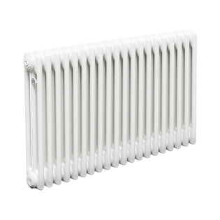 Трубчатый радиатор ТЕПЛОФОРТ ТР3057, 20 секций, боковое подключение 3/4”, белый глянец