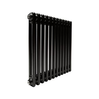 Трубчатый радиатор ТЕПЛОФОРТ ТР2057, 12 секций, боковое подключение 3/4”, черный мат